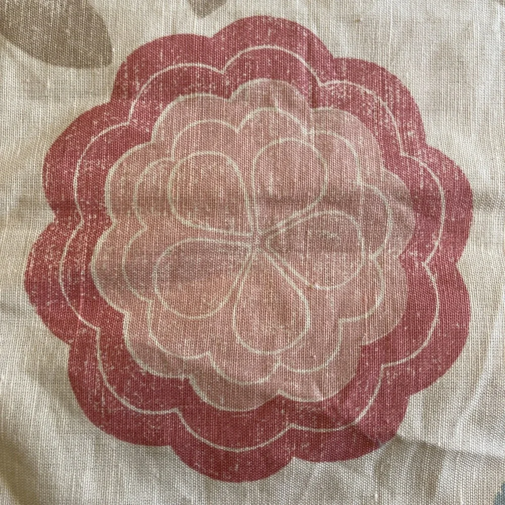 Osborne & Little Fabric‎ Linen Blend Floral Eranthe 1.5 Yards x 45